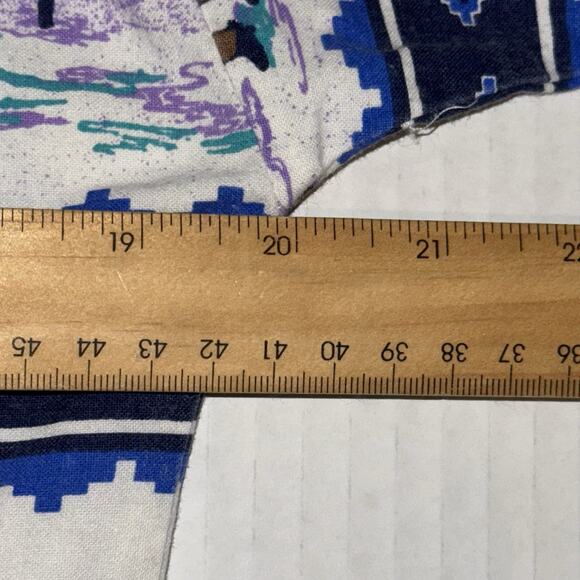 Vintage Roper Women’s Western Shirt Small Cowboy Rodeo Print Shoulder Pads USA - Picture 11 of 13